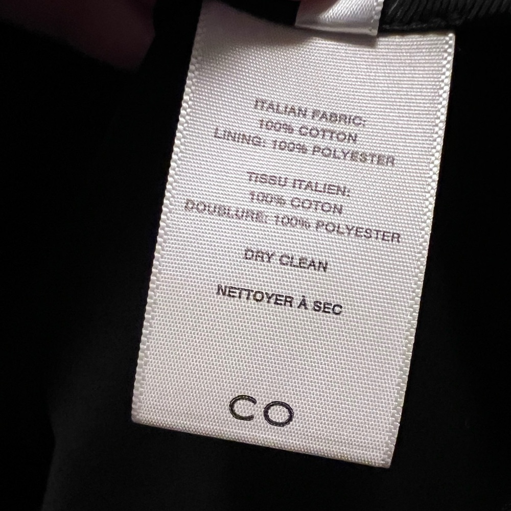 CO Asymmetrical Button Down Dress in Black (est. retail $895) Size Med - Picture 4 of 4